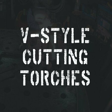 V Style Hand Cutting Torch, Cuts Upto 12 in, 21 in L, 90 deg Head, Brass/SS -  UNIWELD, 830-21